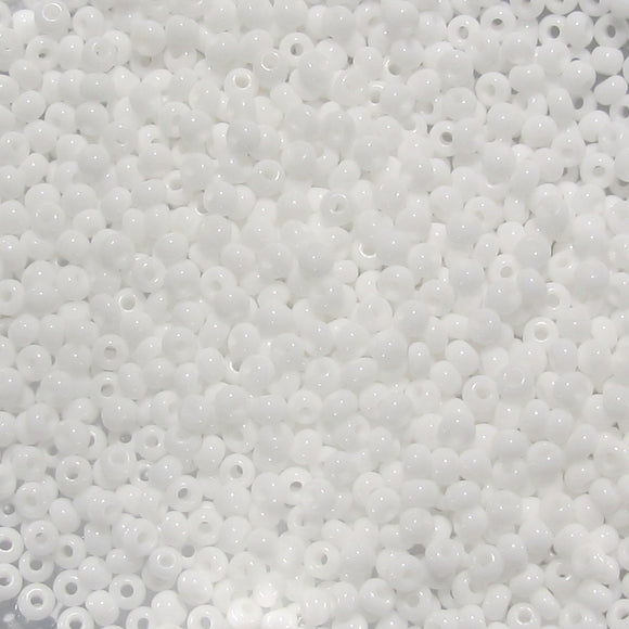 Cz size11 seed bead opaque white10grams