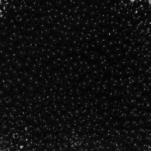 Cz size11 seed bead opaque black 10grams