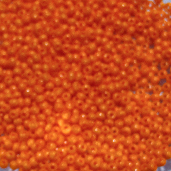 Cz size11 seed bead opaque orange 10 grams