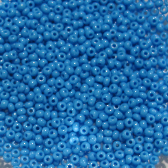 Cz size11 seed bead opaque Cerlulean 10grams