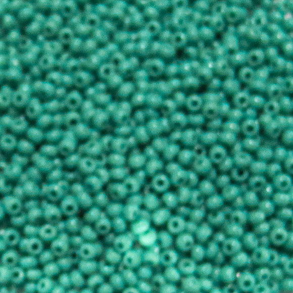 Cz size11 seed bead opaque Turq 10grams