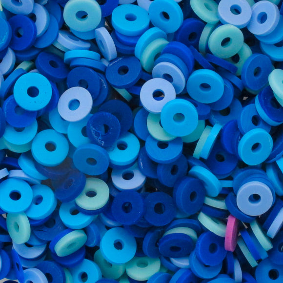 Clay 6mm heishi blue mix (300+p) 25g