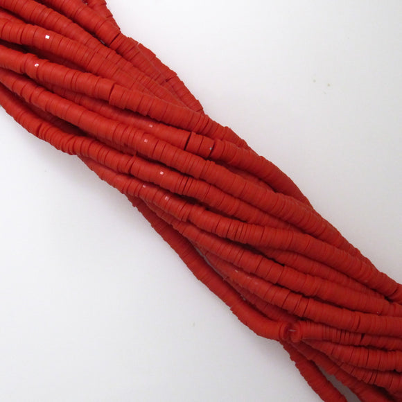 Clay 6mm heishi Red 40 cm