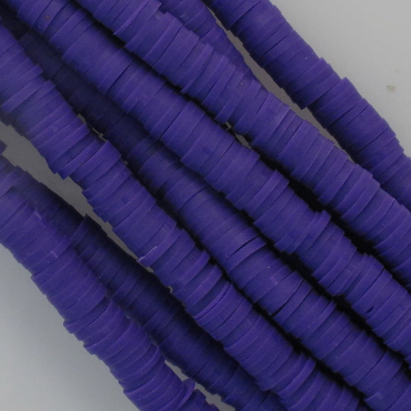 Clay 6mm heishi purple 40cm