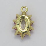 Metal 10mm Drop Clear/Fuchsia NF GLD 2pc