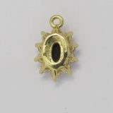 Metal 10mm Drop Black/Clear NF GLD 2pcs