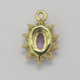 Metal 10mm Drop Amethyst/Rose NF GLD 2pc