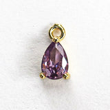 Metal 8mm Drop Amethyst NF GLD 4pcs