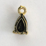 Metal 8mm Drop Opaque Black NF GLD 4pcs