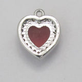 Metal 10mm heart Rose NF NKL 2pcs