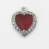 Metal 10mm heart Rose NF NKL 2pcs