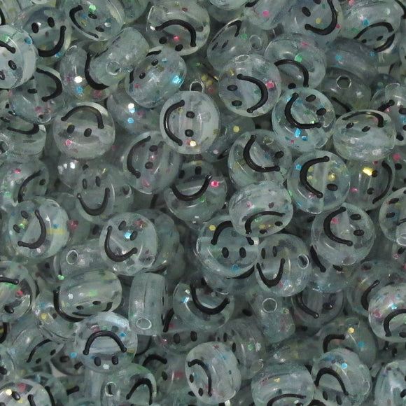 Plas 7mm coin smiley face UV FLASH 360pc