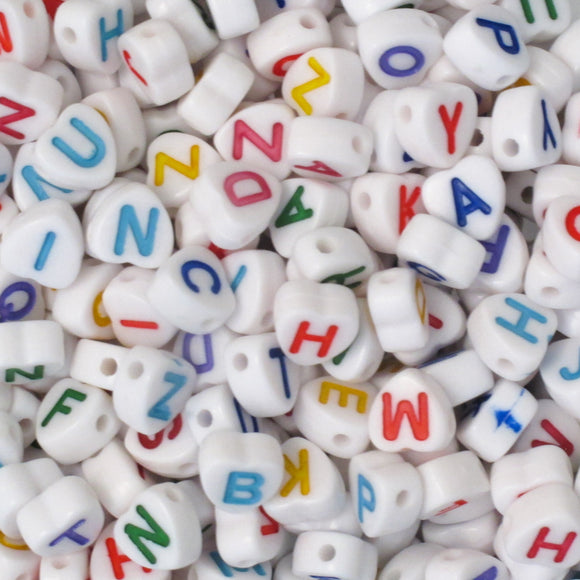 Plas 7mm heart letter white/colours 280p