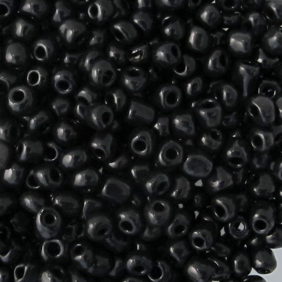Cg size 6 black opaque SEED BEAD HQ 40gr