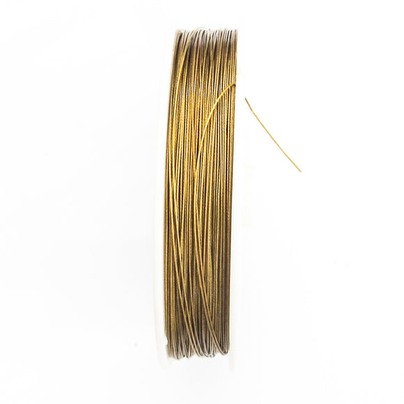 Tiger Tail 0.45mm antique gold 100mtr