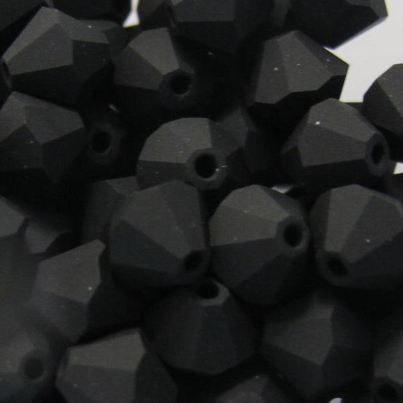 Preciosa 6mm bicone Matt JET 100pcs
