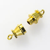 Metal 15mm screw clasp NF GOLD 4pcs