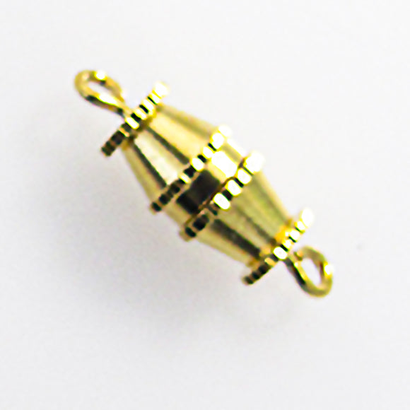 Metal 15mm screw clasp NF GOLD 4pcs