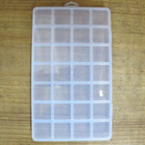 plas box 22x13x1.4cm shallow 28 comp 1p