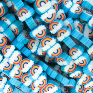 Clay 8mm rainbow cloud blue 36pc