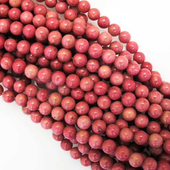Semi prec 6mm Rhodochrosite 55pcs