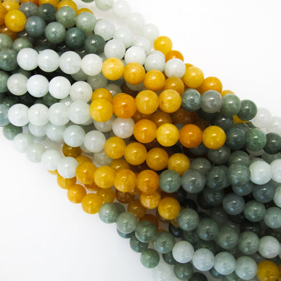 Semi Prec 8mm rnd jade SUNSET 45pcs