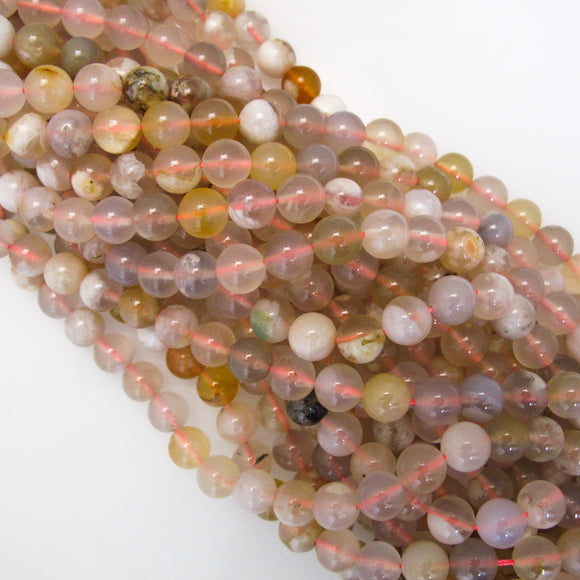 Semi Prec 8mm rnd OPAL QUARTZ 45pcs