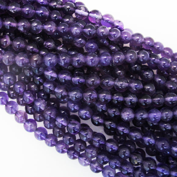 Semi prec 6mm rnd B Quality amethyst 63p