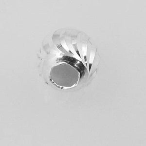 Sterling sil 6mm moon cut 2.5mm hole 2pc