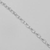 Sterling sil 5x3.5mm oval belcher 50cm