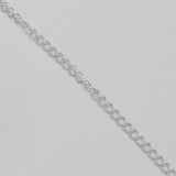 Sterling sil 2.5mm x 3mm flat curb 50cm
