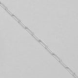 Sterling sil 4mm x 1.3mm flat rect 50cm