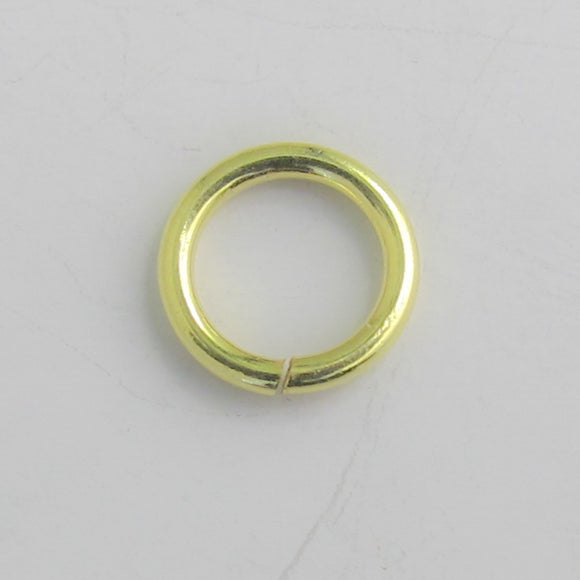 14K Gold sterling sil 7x1mm jump ring 4p