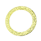 Metal  25mm hammered ring NF Gold 4pcs