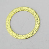 Metal  25mm hammered ring NF Gold 4pcs