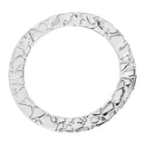 Metal  25mm hammered ring NF Silver 4pcs