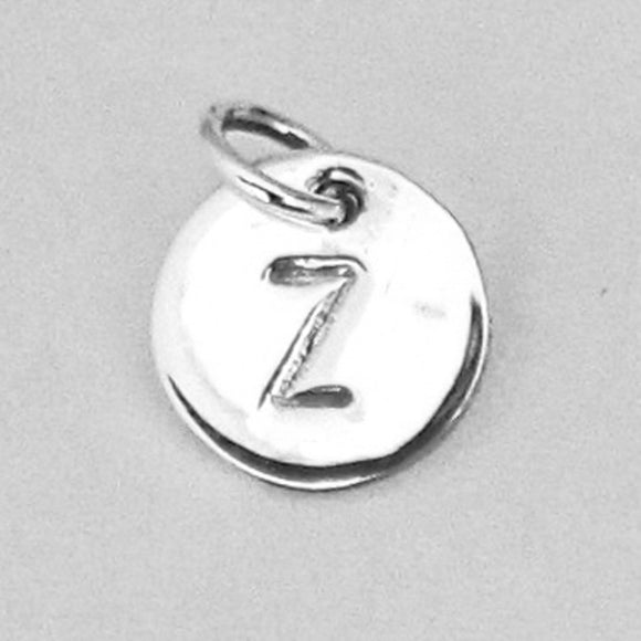 Sterling Sil 8mm Letter Charm Z 1pcs