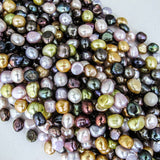 Semi prec 8x10mm nugget pastel mix 55pcs