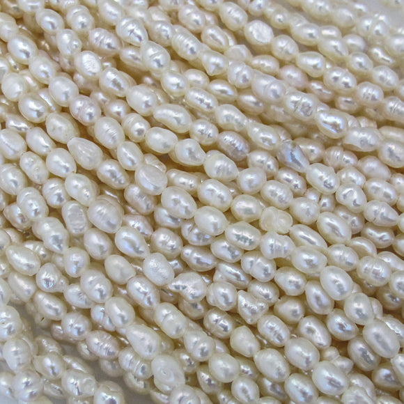 Semi prec 5.5x3.5mm rice pearl nat 55+p