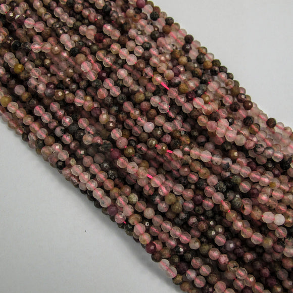 Semi prec 3.5mm facet natural pinks 120p