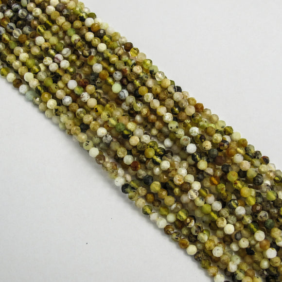 Semi prec 3mm facet nat Yellow agate 120