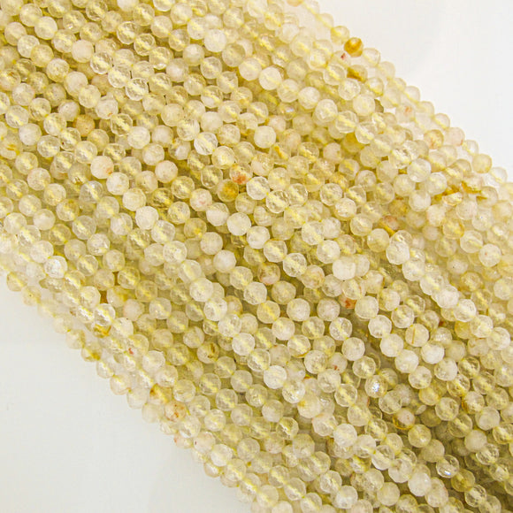 Semi Prec 3.5mm rnd fac Lemon Quartz 95p