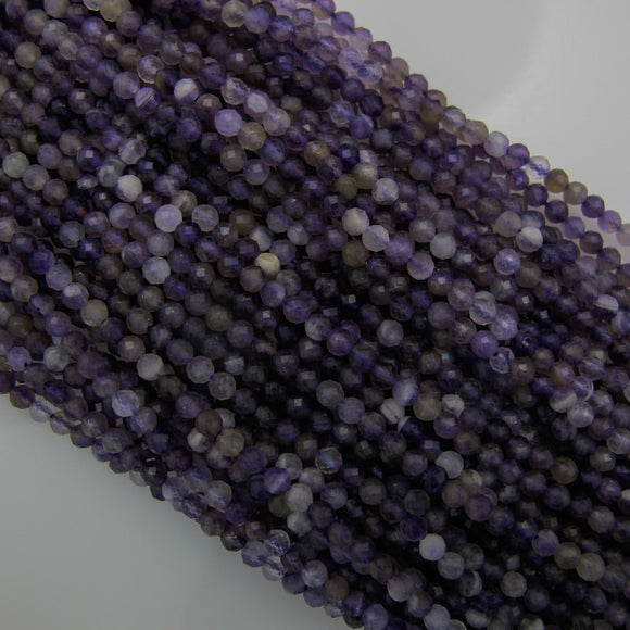 semi prec 3.5mm rnd faceted Amethyst 115