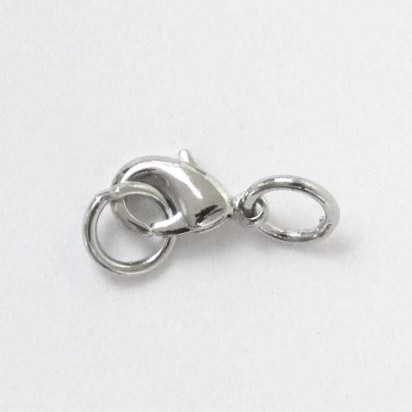 Metal 10mm parrot clasp+2jring NF nkl 4p