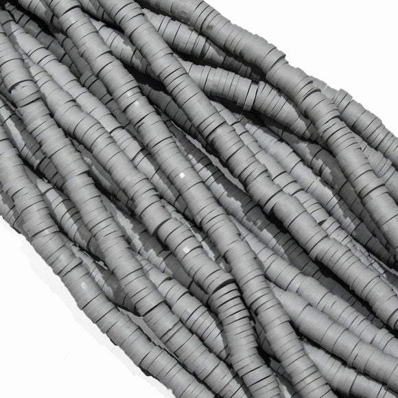 Clay 6mm heishi ash 40 cm