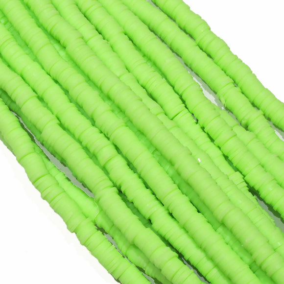 Clay 6mm heishi acid lime 40 cm