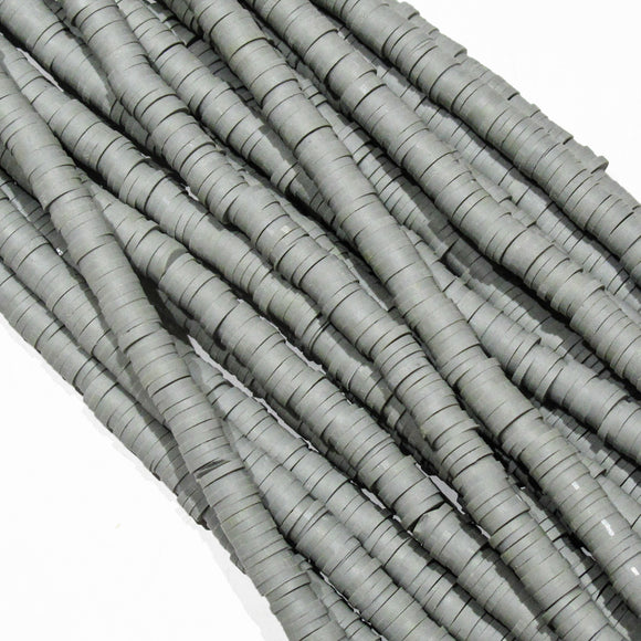 Clay 6mm heishi acid smoke 40 cm