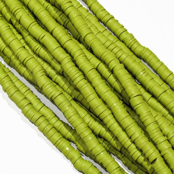 Clay 6mm heishi acid khaki 40 cm