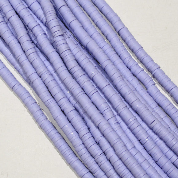 Clay 6mm heishi pasel purple 40 cm