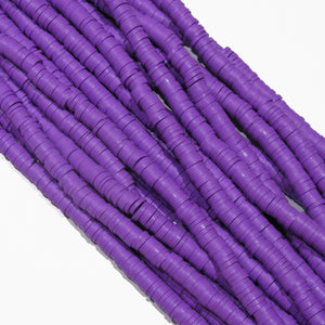 Clay 6mm heishi violet 40 cm